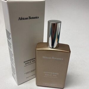 African Botanics Shimmering Gold Oil Ethereal Radiance ~ 3.38 oz Open Box